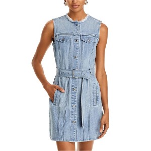 Michael Kors Womens Denim Button Front Mini Dress - 1 of 2