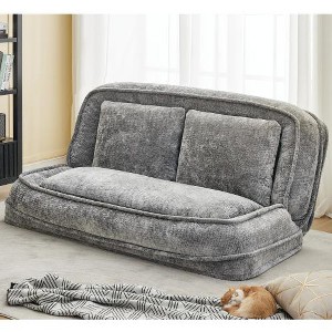 Airsurfer Large Charcoal Gray Convertible Sofa Cozy Multi-functional Sofa Bed Pet-Friendly Furniture for Relaxation and Sleep - 1 of 4