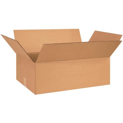 The Packaging Wholesalers Flat Corrugated Boxes 26" x 15" x 7" Kraft 20/Bundle BS261507