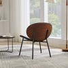 GlasFlength Accent Chairs Modern Chair Armless Chair Lazy Chair Reading Chair Sofa Chair for Living Room, Black, 26"*26.8"*29.9" - 3 of 4