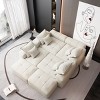 8 PCS Modern Oversized Modular Sofa, DIY Layout Sofa with Ottoman and Armrest, Tufted Sofa with Chenille Fabric Pillows-Baofuwish - 3 of 4