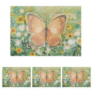 Unique Bargains Greeting Cards Butterfly Pattern for All Occasion 4 Pcs - 1 of 4