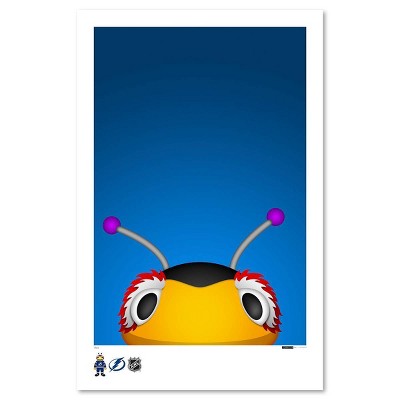 NHL Tampa Bay Lightning Thunderbug Mascot Art Poster Print