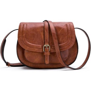 Crossbody Bags for Women,Small Saddle Purse and Boho Cross Body Handbags,Vegan Leather - 1 of 4