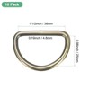 Unique Bargains Durable Multipurpose Iron Non-Welded Dee Rings Metal Buckle for Purse 10 Pcs - 3 of 4