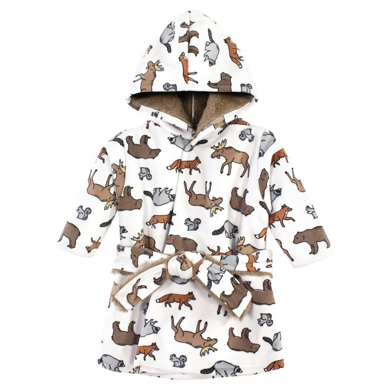 Hudson Baby Mink with Faux Fur Lining Pool and Beach Robe Cover-ups, Animal Adventure, 1 of 3