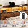 WOWLIVE Full/Queen Bed Frame With Bookcase Headboard & 6 Storage Bedside Drawers, Storage Bed With Outlet & LED Light - 4 of 4