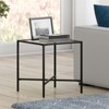 Black Bronze Side Table with Glass Tabletop - Henn&Hart - 3 of 4