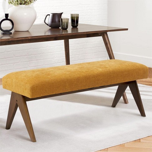 Yellow Dining Room Bench,breakfast Nook Bench Cushioned Dining Bench ...