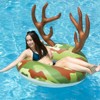 Swim Central 48" Camouflage Inflatable Inner Tube Ring Float with Antlers - 2 of 3