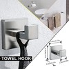 5-Piece Bathroom Hardware Accessories Set 23.6 inch Towel Bar Towel Rack Sets Modern Towel Ring Kit Stainless Steel Wall Mounted (Brushed Nickel) - 3 of 4