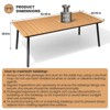 Crestlive Products Outdoor Dining Set Patio Dining Table with Rattan Dining Chairs Wooden-Like Top and Aluminum Frame Umbrella Hole - 3 of 4