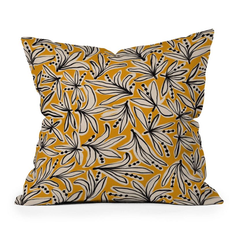 Alisa Galitsyna Lily Flower Outdoor Throw Pillow Yellow - Deny Designs, 1 of 5