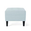 Classic Upholstered Ottoman with Cushioned Top,Velvet Ottoman,Ottoman Bench,Comfortable Living Room Furniture-Maison Boucle - 4 of 4