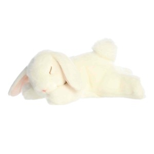 Aurora Medium Sleepy Bunny Miyoni Realistic Stuffed Animal White 12" - 1 of 4