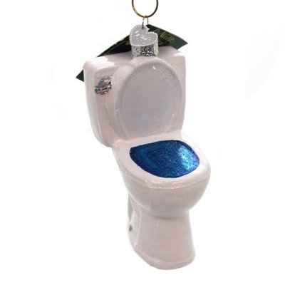 Old World Christmas 3.75 In The Throne Toilet Flush Water Closet Tree Ornaments