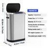 LOVSON Silent Motion Sensor Trash Can - 13.2 Gallon Stainless Steel Trash Can - 3 of 4