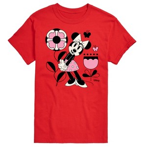 Men's - Disney - Minnie Mouse with Flowers & Butterflies Short Sleeve Graphic T-Shirt - 1 of 4