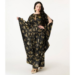 Unique Vintage Women's Plus Flutter Sleeve Caftan - 1 of 4