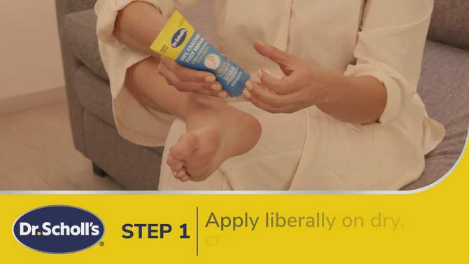 Dr. Scholl&#39;s Dry, Cracked Foot Repair Ultra-Hydrating Foot Cream - 3.5oz, 2 of 13, play video