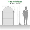 Wooakway 72"H 47"W Outdoor Arch Metal Garden Trellis Outdoor Privacy Screen Lattice Panel Indoor Room Divider - 4 of 4