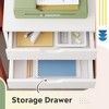 5-Drawer Chest, Wood Storage Dresser file Cabinet with Wheels - 3 of 4
