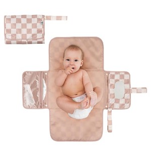 Tiny Twinkle Portable/Foldable Waterproof Diaper Changing Pad with Smart Wipes Pocket - 1 of 4