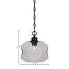 Toltec Lighting Rocklin 1 - Light Pendant in  Matte Black with 8.75" Smoke Shade - 2 of 2
