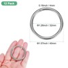 Unique Bargains Dream Catcher Stainless Steel Macrame Wreath Floral Round Metal O Rings 12 PCS - 3 of 4