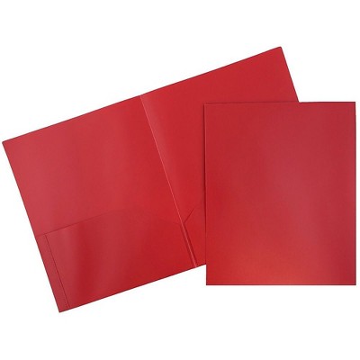JAM Paper Pop 2-Pocket Presentation Folder Red 382EREDD