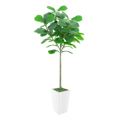 Artificial Tree in Pot with Realistic Leaves & Natural Wood Trunk 5FT/6FT/7FT/8FT