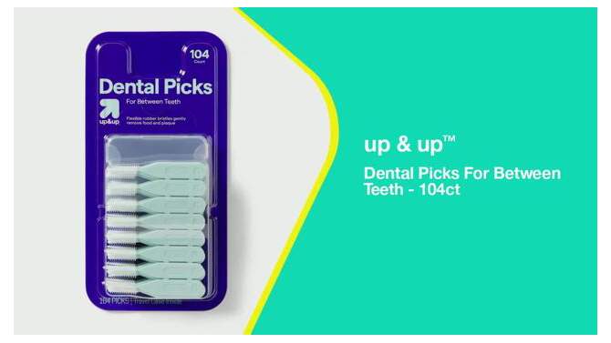 Dental Picks - 104ct - Trial Size - up &#38; up&#8482;, 2 of 5, play video