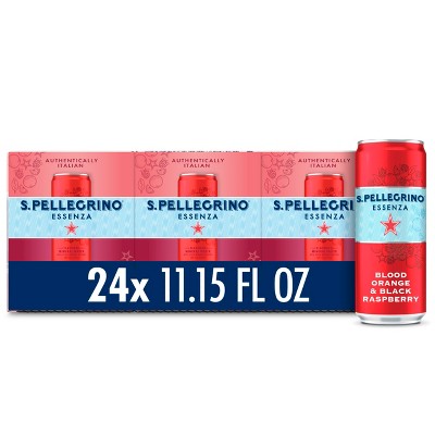 San Pellegrino Essenza Blood Orange & Black Raspberry Flavored Mineral Water - 11.15 Fl Oz (Pack of 24)