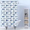 Catalina Fish Lined Shower Curtain with Grommets  - Levtex Home - 2 of 3
