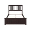 AFI Furnishings Mission Full Traditional Bed with Matching Footboard and Turbo Charger in Espresso - 3 of 4