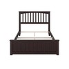 Atlantic Furniture Mission Full Traditional Bed with Matching Footboard and Turbo Charger in Espresso - image 3 of 4