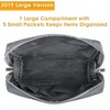 Narwey Makeup Bag Travel Cosmetic Bag Organizer Toiletry Bag Make Up Bags with Compartments for Women Girls (Large, Grey) - 2 of 3