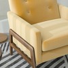 NicBex Velvet Accent Chair,Upholstered Living Room Chairs with Button Tufted Back and Wood Legs,Mid-Century Armchair,Club Chairs for Living Room - 3 of 4