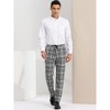 Lars Amadeus Men's Casual Slim Fit Flat Front Skinny Plaid Dress Pants - image 3 of 4