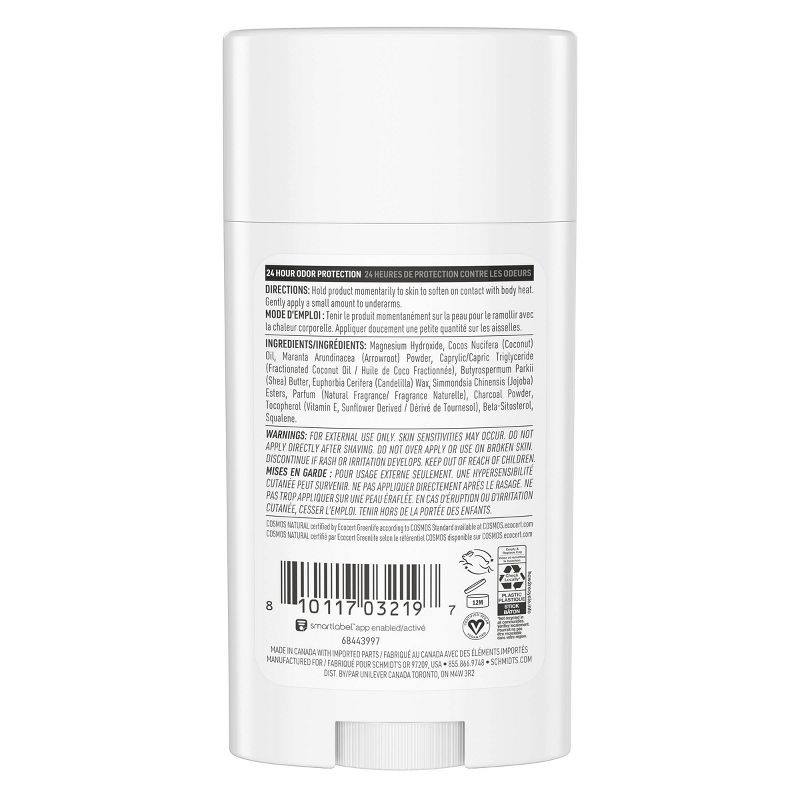 Schmidt&#39;s Here + Now Activated Charcoal Sensitive Skin Natural Deodorant &#8211; 2.65oz, 3 of 5