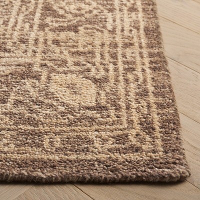 Tribal Essence Hand-Knotted Wool Accent Rug in Brown & Beige - 2' x 3'