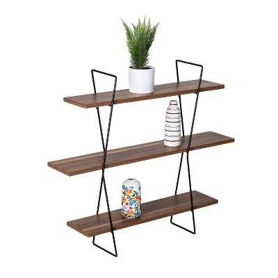 Honey Can Do 33 Small 3-Tier Wood & Metal Shelf