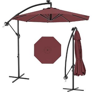 10FT Cantilever Patio Umbrella with Tilt, 8-Rib Sun Shade, UV Block for Poolside, Garden & Backyard, Easy Adjustable - 1 of 4