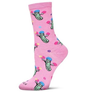 Memoi Women's Pickleball Bamboo Blend Crew Sock - 1 of 4