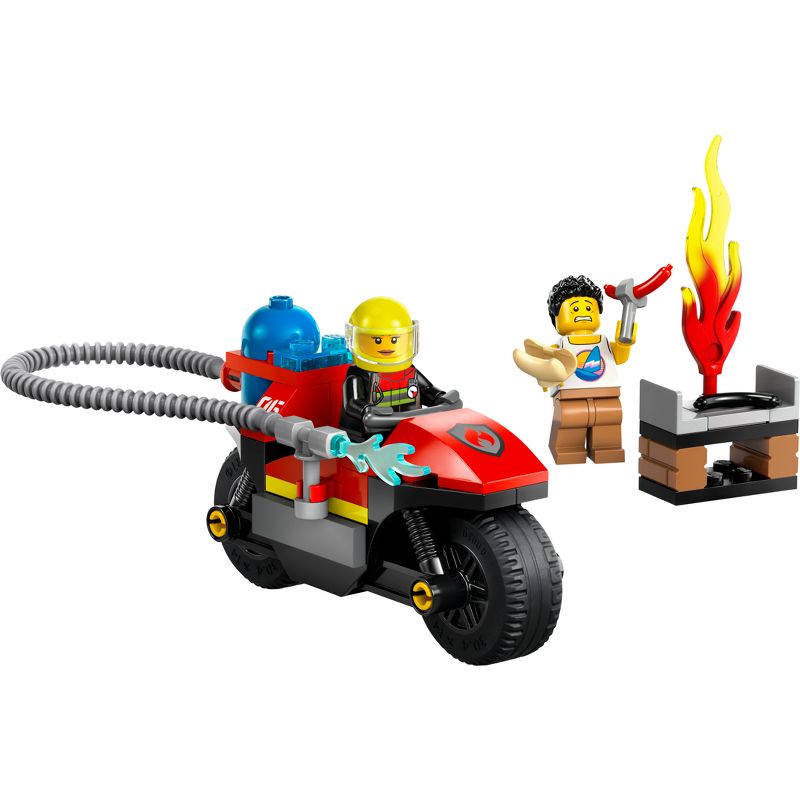LEGO City Fire Rescue Motorcycle Toy Building Set 60410, 3 of 8