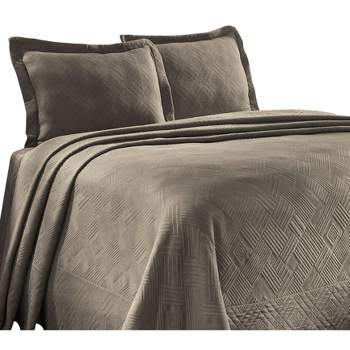 Geometric Textured Jacquard Matelass Cotton 3-Piece Bedspread Set by Blue Nile Mills