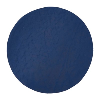 Blue and Beige Beaded Circular Placemats Set of 4
