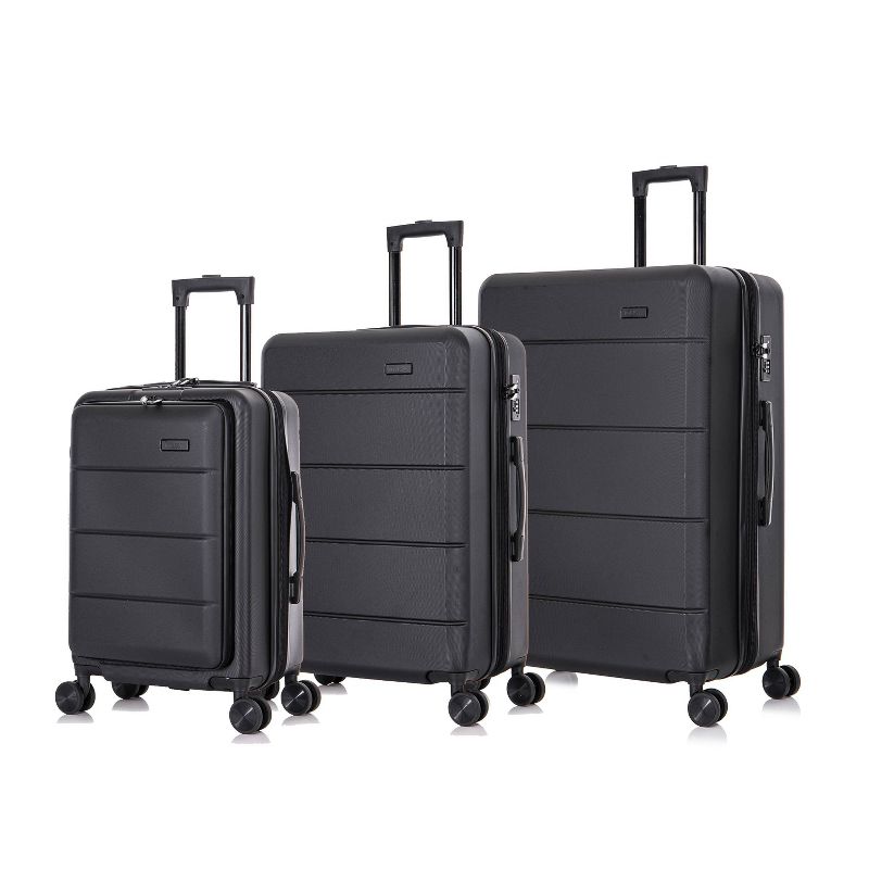 InUSA Elysian Lightweight Hardside Carry On Spinner 3pc Luggage Set, 3 of 18