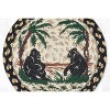 Earth Rugs Gorilla Silhouettes Printed Round Jute Trivet – 10" Wildlife-Inspired Heat-Resistant Eco-Friendly Braided Table Accent - 2 of 3