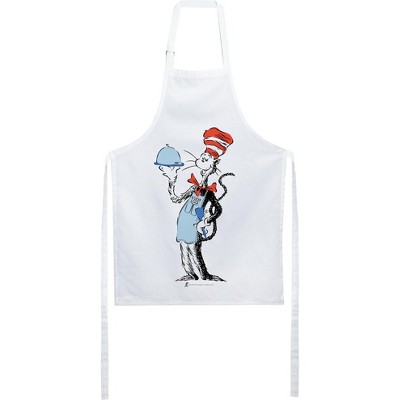 Cat in the Hat Chef Character White Fabric Apron
